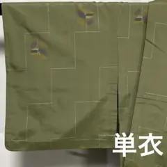 C342正絹　単衣　伝統的工芸紬　花便り　着物