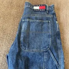 00s TOMMY HILFIGER デニムペインターパンツ ルーズバギーW33