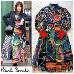 希少 Paul Smithポールスミス アーティストスタジオ ワンピース 総柄