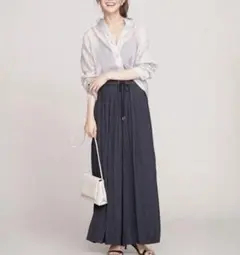 ワッシャープリーツパンツ NANO universe ナノユニバース パンツ