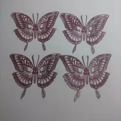 蝶の切り絵4枚セット「HAPPY BIRTHDAY」