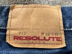 リゾルト RESOLUTE 712 デニムパンツ W33 L32 テーパード