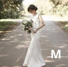 ウエディングドレス マーメイド ホワイト 可愛い 結婚式 前撮り ノースリーブ
