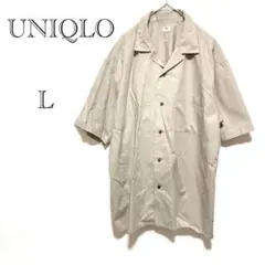 ユニクロ UNIQLO オープンカラーシャツ 【L】 メンズ 半袖 ゆったり
