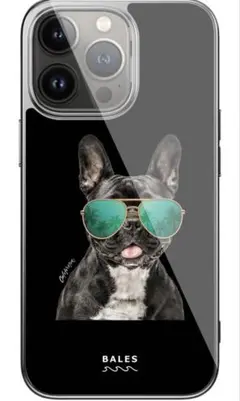 BALES iPhone15 ケース 強化ガラス ケース フレンチブルドッグ