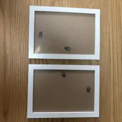 ホワイト木製フォトフレーム2個セット