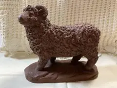 陶器　置き物　常滑焼き　藤井規仙作　羊　親子