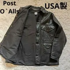 ポストオーバーオールズ　　黒 レザージャケット サイズS みち POST O'ALLS SALE ポストオーバーオールズ POSTOVERALLS