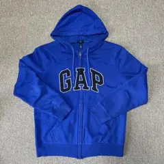 OLD GAP ジップパーカー ブルー 短丈 青色