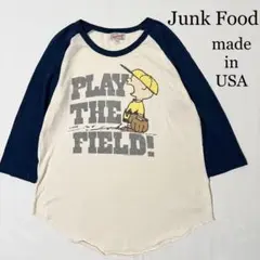 OLD Junk Food スヌーピー ラグランTシャツ 7分袖 USA製