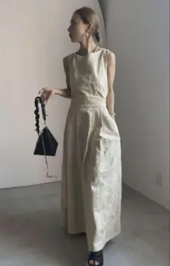 Ameri DENIM LIKE FLOWER DRESS