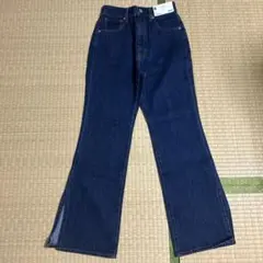 GU スリットフレアジーンズ JN+E Sサイズ 67ブルー