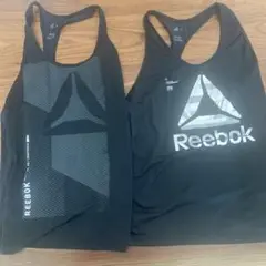 Reebok ブラック タンクトップ M