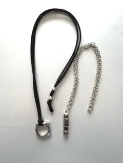 【美品】シルバーネックレス 2点セット ユニセックス アクセサリー