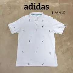adidasアディダス ゴルフ刺繍メンズポロシャツ L 美品