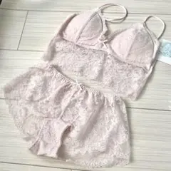 新品未使用タグ付　ジェラートピケ 下着上下セット ブラジャー&ショーツ レース柄