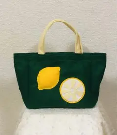 ハンドメイド　フェルトのミニトートバッグ【グリーン】