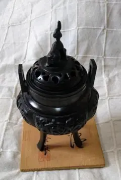 ♦亀形香炉 蝋型細密鋳金 未使用品 高岡銅器 瑞峰 置物 飾り 工芸品 骨董品 ♢亀形香炉 蝋型細密鋳金 未使用品 高岡銅器 瑞峰 置物 飾り