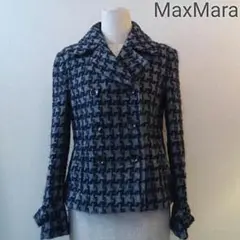 超美品 MaxMara デザイン ハーフピーコート アルパカ