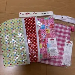 新品☆巾着袋☆大きめ☆ビニールケース☆4個セット☆お買得☆