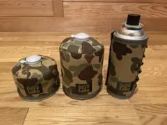 即日発送 Soto labo ガス缶カバー 3個セット ハンターカモ