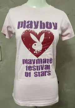 【タグ付き未使用】Y2K playboy ピンクTシャツ Mサイズ 平成