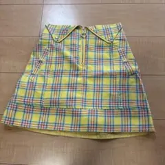 イエロー チェック柄 スカート150