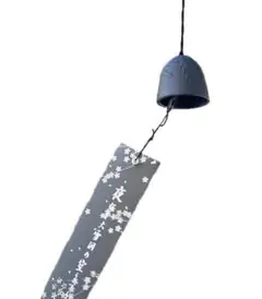 風鈴 ウィンドチャイム 夏の風物詩 南部鉄器 5cm (柳＆燕 ブラック)