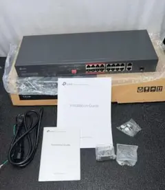 TP-Link TL-SL1218P 16ポート ラックマウントスイッチ