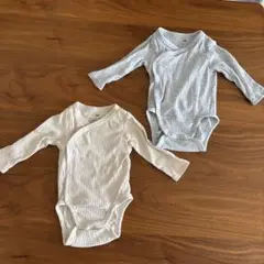 H&M ベビーリブ編み 2色セット (ホワイト・グレー)