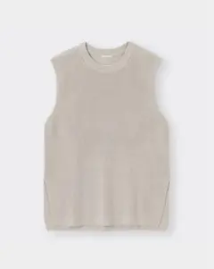 GU ウォッシャブルフレンチスリーブセーター ベージュ