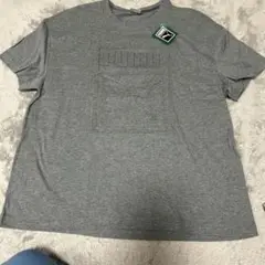 PUMA プーマ　エンボスロゴ　グレー 半袖Tシャツ XL