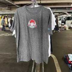 Wendy's ウェンディーズ 企業ロゴ ハンバーガー Tシャツ グレー