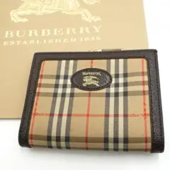 ✨極美品✨ BURBERRY ミニ財布 ノバチェック がま口 ホースロゴ