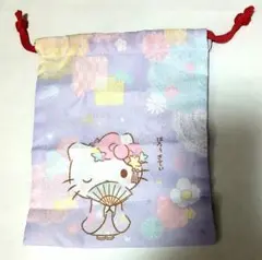 ハローキティ　巾着袋♡　コップ袋にも♡