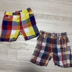 ホットビスケッツ　ダブルビー　チェックパンツ　80cm