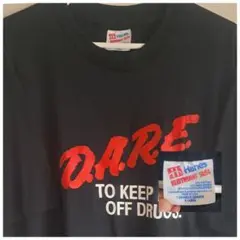 90s　USA製　DARE　シングルステッチ　黒　　XL　レア　Hanes
