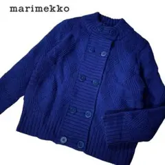 マリメッコ marimekko ニットジャケット ネイビー S
