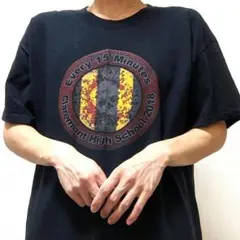 ギルダン クレアモントハイスクール スカル Tシャツ ブラック黒色 L 古着