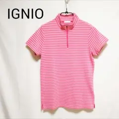 IGNIO イグニオ ハーフジップ ゴルフ シャツ ピンク ICOOL サイズL