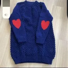 ミルクフェド ニットワンピース 美品 ハート　フリーサイズ　milk fed