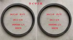 DEMING L/L BLACK 26インチタイヤ 2本 限定販売