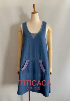 【TITICACAチチカカ】Vガゼットスウェット風ワンピースF