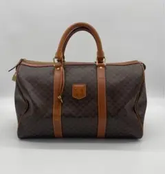 美品 CELINE マカダム レザー ボストンバッグ