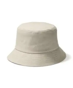 美品 無印良品 起毛フランネルバケットハット サンドベージュ 56.5～59cm