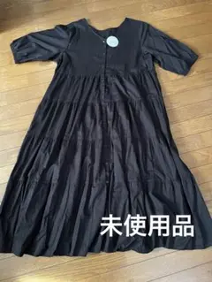 ブラックティアードロングワンピースL
