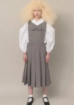 最終値下げ コムデギャルソンガール2022AW 千鳥格子 リボンワンピース