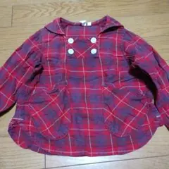 LAGOM 赤 チェック柄 シャツ