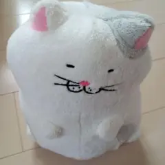 でぶねこスコ座りぬいぐるみ(グレーブチ)