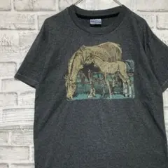 USA製90sヴィンテージTシャツ！シングルステッチ　グレー半袖古着　M711